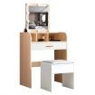 10 LED Dressing Table Dresser Makeup Vanity Table Stool Set with Drawers & Mirror