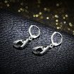 Earrings silver Plated Drop Earrings Female Retro Zircon Earrings Hollow Diamond Earrings