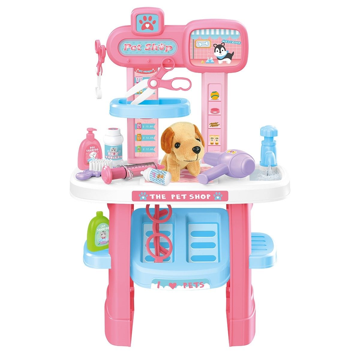 carry and care veterinary playset