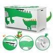 Kidbot Kids Toy Box Wooden Storage Chest 80x40x44.5cm Crocodile Pattern Green 