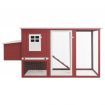 Outdoor Chicken Cage Hen House with 1 Egg Cage Red Wood