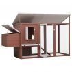 Outdoor Chicken Cage Hen House with 1 Egg Cage Brown Wood