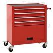 Tool Trolley with 4 Drawers Steel Red