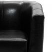 Tub Chair Black Faux Leather