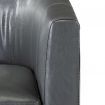 Tub Chair Grey Faux Leather