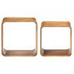 Side Tables 2 pcs Solid Acacia Wood Sheesham Finish