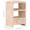 Bedside Table 40x30x60 cm Solid Acacia Wood
