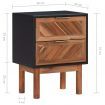 Nightstands 2 pcs 40x30x53 cm Solid Acacia Wood and MDF