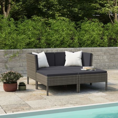 4 piece garden rattan set