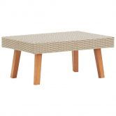 Garden Coffee Table Poly Rattan Beige
