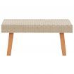 Garden Coffee Table Poly Rattan Beige
