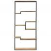 Bookcase 80x30x180 cm Rough Mango Wood