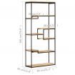 Bookcase 80x30x180 cm Rough Mango Wood