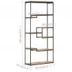 Bookcase 80x30x180 cm Solid Reclaimed Wood