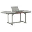 Garden Table Grey 200x100x75 cm Solid Acacia Wood