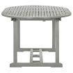 Garden Table Grey 200x100x75 cm Solid Acacia Wood