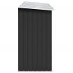 Garden Log Storage Shed Galvanised Steel 330x84x152 cm Anthracite