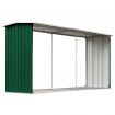 Garden Log Storage Shed Galvanised Steel 330x92x153 cm Green