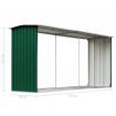 Garden Log Storage Shed Galvanised Steel 330x92x153 cm Green