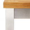 Bar Table 120x60x105 cm Solid Teak Wood and Stainless Steel