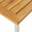 Bar Table 120x60x105 cm Solid Teak Wood and Stainless Steel