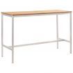 Bar Table 160x60x105 cm Solid Teak Wood and Stainless Steel