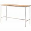 Bar Table 160x60x105 cm Solid Teak Wood and Stainless Steel