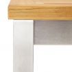 Bar Table 160x60x105 cm Solid Teak Wood and Stainless Steel