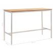 Bar Table 160x60x105 cm Solid Teak Wood and Stainless Steel