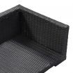 Dog Bed with Cushion Black 90x60 cm Poly Rattan