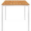 Garden Dining Table 160x80x75 cm Solid Acacia Wood and Stainless Steel