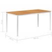 Garden Dining Table 160x80x75 cm Solid Acacia Wood and Stainless Steel