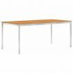 Garden Dining Table 180x90x75 cm Solid Acacia Wood and Stainless Steel