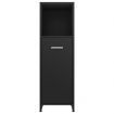 Bathroom Cabinet Black 30x30x95 cm Chipboard