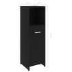 Bathroom Cabinet Black 30x30x95 cm Chipboard