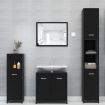 Bathroom Cabinet Black 30x30x95 cm Chipboard