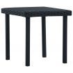 Garden Tea Table Black 40x40x40 cm Poly Rattan