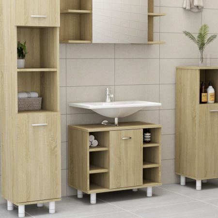Bathroom Cabinet Sonoma Oak 60x32x53,5 cm Chipboard