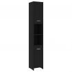 Bathroom Cabinet Black 30x30x183.5 cm Chipboard