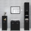 Bathroom Cabinet Black 30x30x183.5 cm Chipboard