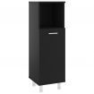 Bathroom Cabinet Black 30x30x95 cm Chipboard