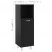 Bathroom Cabinet Black 30x30x95 cm Chipboard