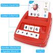 2 in 1 Matching Letter Game And Learning Educational Toys Games for Kids Ages 3 4 5 6 Years Old (Red)