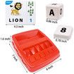 2 in 1 Matching Letter Game And Learning Educational Toys Games for Kids Ages 3 4 5 6 Years Old (Red)
