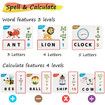 2 in 1 Matching Letter Game And Learning Educational Toys Games for Kids Ages 3 4 5 6 Years Old (Red)