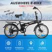 Auswheel Electric Bike Bicycle Folding Ebike 250W Motor 36V 9Ah Battery 7 Speed