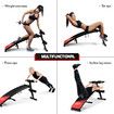 GENKI Fitness Sit Up Bench Home Gym Exercises Equipment W/ Padded Cushion Dumbbell Pull Ropes