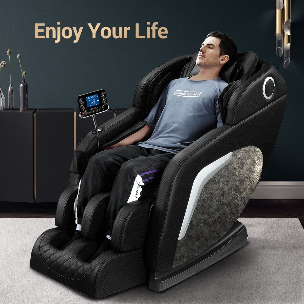 Homasa Luxury Full Body Massage Chair Zero Gravity Kneading Shiatsu