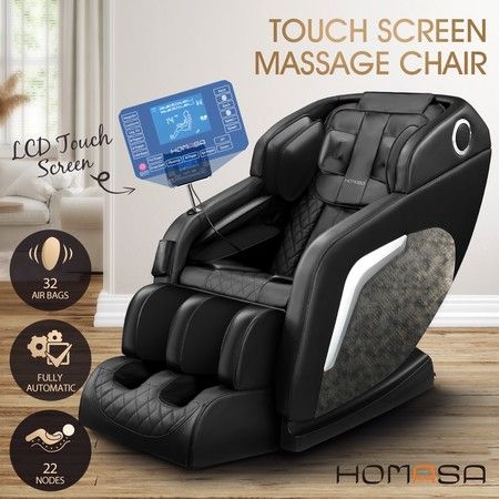 HOMASA Luxury Full Body Massage Chair Zero-Gravity Kneading Shiatsu Massager w/ Touch Control