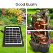 Solar Panel Powered Water Fountain Garden Features Bird Bath Backyard w/ LED Light